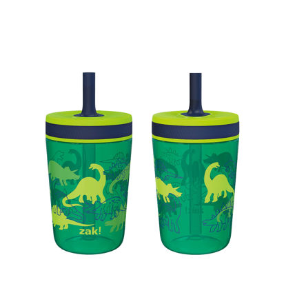  Zak Designs Kelso 15 oz Tumbler Set, (Space) Non-BPA  Leak-Proof Screw-On Lid with Straw Made of Durable Plastic and Silicone,  Perfect Baby Cup Bundle for Kids (2pc Set) : Baby