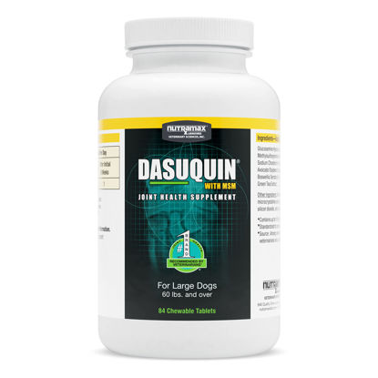 Picture of Nutramax Dasuquin with MSM Joint Health Supplement for Large Dogs - With Glucosamine, MSM, Chondroitin, ASU, Boswellia Serrata Extract, and Green Tea Extract, 84 Chewable Tablets