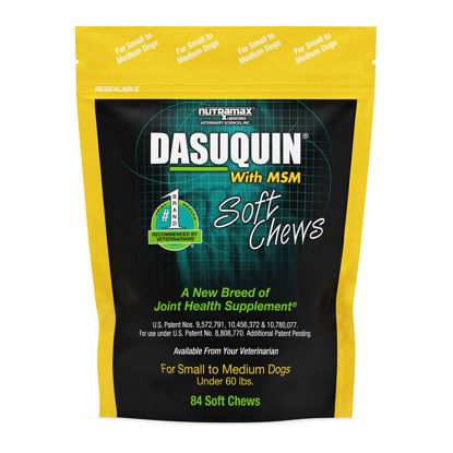 Picture of Nutramax Dasuquin with MSM Joint Health Supplement for Small to Medium Dogs - With Glucosamine, MSM, Chondroitin, ASU, Boswellia Serrata Extract, and Green Tea Extract, 84 Soft Chews