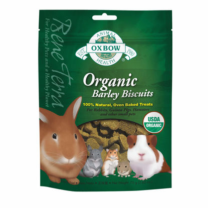 Picture of Oxbow Organic Rewards Barley and Hay Biscuit Treats for Rabbits, Guinea Pigs, Chinchillas, and Small Pets Green 2.64 Ounce (Pack of 1)
