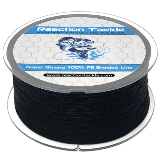 Reaction Tackle Braided Fishing Line NO Fade Black 15LB 500yd