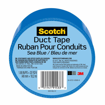 Picture of Scotch Duct Tape, 1.88 in x 20 yd, Sea Blue, 1 Roll (920-BLU-C)