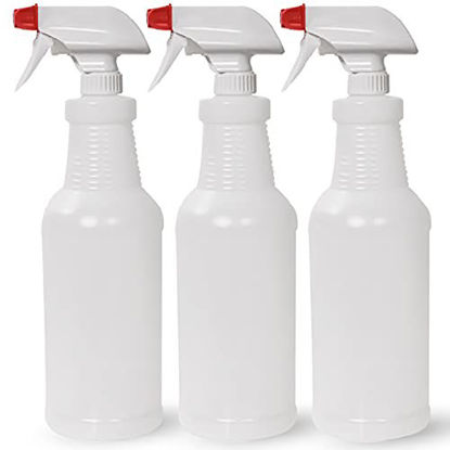 Picture of Pinnacle Mercantile Plastic Spray Bottles Leak Proof Technology Empty 32 oz Pack of 3 Made in USA