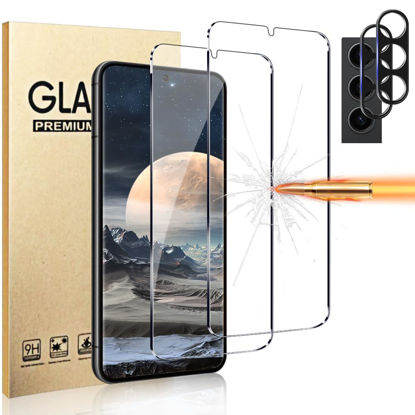 Picture of Geviaho [2+2 Pack] Galaxy S23 Screen Protector with Camera Lens Protector, 9H Tempered Glass,Fingerprint Support,HD Clear Glass Film for Samsung Galaxy S23 5G Glass Screen Protector 6.1 Inch