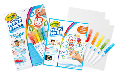 Picture of Crayola Color Wonder Mess Free Paintbrush Pens & Paper, Toddler Painting Set, Arts And Crafts For Kids