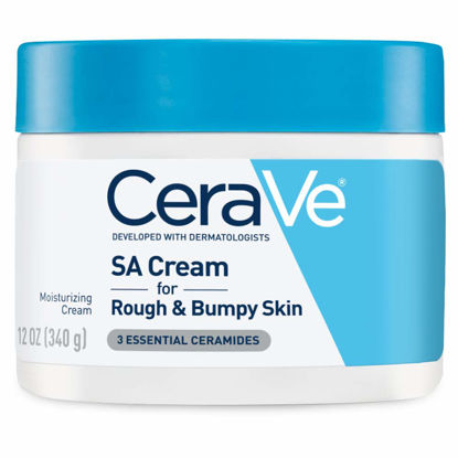 Picture of CeraVe Moisturizing Cream with Salicylic Acid | Exfoliating Body Cream with Lactic Acid, Hyaluronic Acid, Niacinamide, and Ceramides | Fragrance Free & Allergy Tested | 12 Ounce