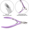 Picture of Cuticle Trimmer with Cuticle Pusher and Cutter-YINYIN Cuticle Nipper Professional Stainless Steel Cuticle Clippers Durable Pedicure Manicure Tools for Fingernails and Toenails(Purple)