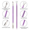Picture of Cuticle Trimmer with Cuticle Pusher and Cutter-YINYIN Cuticle Nipper Professional Stainless Steel Cuticle Clippers Durable Pedicure Manicure Tools for Fingernails and Toenails(Purple)