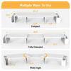 Picture of Simple Houseware Desk Dual Monitor Stand Riser with Drawer, White