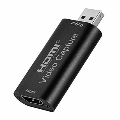 Picture of FURUI HDMI Video Capture Card, Video Capture Card HDMI to USB2.0 1080P Record via DSLR Camcorder Compatible with VLC/OBS/Amcap