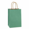 Picture of BagDream Kraft Paper Bags 100Pcs 5.25x3.75x8 Inches Small Paper Gift Bags with Handles Bulk, Paper Shopping Bags, Kraft Bags, Party Bags, Gift Bags (Green)
