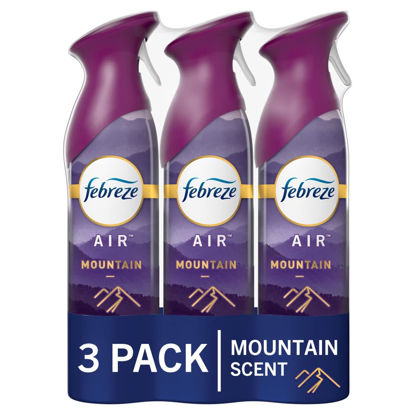 Picture of Febreze Air Fresheners, Room Spray Air Freshener, Bathroom Spray, Mountain Scent Air Effects, 8.8 oz. Can, Pack of 3