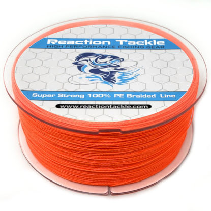 Picture of Reaction Tackle Braided Fishing Line Hi Vis Orange 15LB 300yd