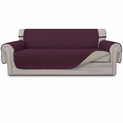 1pc Grid Pattern Embossed Short Plush Front Seat Cushion With Anti-slip  Backing - Purple