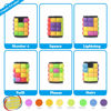 Picture of R.Y.TOYS Rotate and Slide Puzzle-Patented Fidget Cube(Restore Order/Create Patterns) 8 Colors,4 Layers-Detach Piece for Quick Play,Fidget Toys,Brain Teaser,Sensory Toys,Birthday Gifts