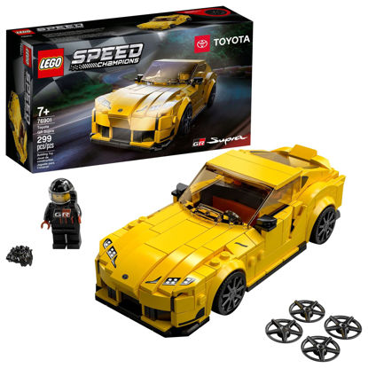 Picture of LEGO Speed Champions Toyota GR Supra 76901 Collectible Sports Car Toy Building Set with Racing Driver Minifigure