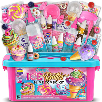 Picture of Gift Butter Slime Kit for Girls 10-12, FunKidz Ice Cream Fluffy Slime Making Kit Ages 8-12 Kids Slime Toys Ideal Birthday Party Present