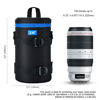 Picture of JJC Deluxe Lens Case Pouch for Canon EF 100-400mm f4.5-5.6L is USM/EF 70-200mm f2.8L is II USM,Nikon AF-S Nikkor 70-200mm f2.8/AF-S Nikkor 80-200mm f/2.8G and Other Lenses Below 4.33" x 8.85"(D x L)
