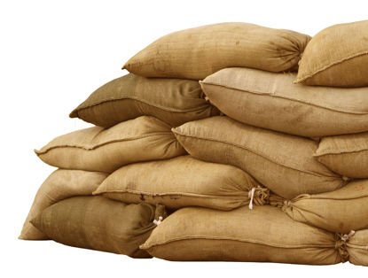 Picture of Sandbaggy Burlap Sand Bag - Size: 14" x 26" - Sandbags 50lb Weight Capacity - for Flooding, Flood Water Barrier, Tent Sandbags, Store Bags - Sand Not Included (5 Bags)