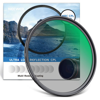 Picture of NEEWER 67mm Polarizer Filter 30 Layer Multi Resistant Nano Coated Circular Polarizing Filter(CPL) with HD Optical Glass/Ultra Slim Frame, Reduce Glare/Enhance Contrast/Reduce Reflection