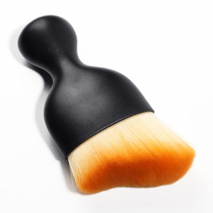 Picture of AOCISKA Car Interior Detailing Brush,Soft Bristle Cleaning Brush Car Detailing Brush Dusting Brush,Car Interior Cleaning Tool,Auto Detail Brush Car Dash Duster Brush (Brown)