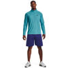 Picture of Under Armour Men's Tech 2.0 1/2 Zip-Up Long Sleeve T-Shirt , (433) Glacier Blue / / Black , X-Large Tall