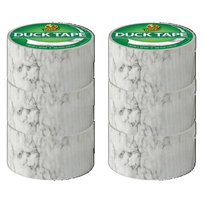 Picture of Duck Brand 241787_C Duck Printed Duct Tape, 6-Roll, Marble, 6 Rolls