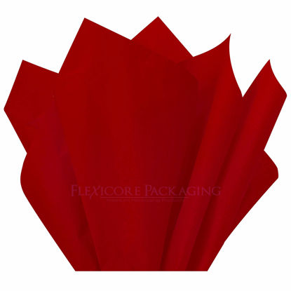 Picture of Flexicore Packaging Deep Scarlet Red Gift Wrap Tissue Paper Size: 15 Inch X 20 Inch | Count: 100 Sheets | Color: Scarlet Red