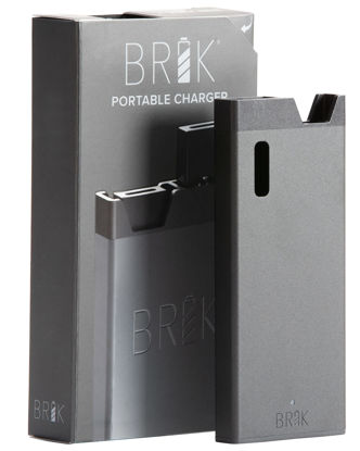 Picture of BRIK Portable Carrying Case - Magnetic Holder - Charger Storage - Slim Travel Accessory - Anodized Metal Case (Steel Gray)