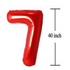 Picture of 17 Number Balloons Red Big Giant Foil Balloon for 17th Birthday Party 40 Inch