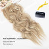 Picture of KooKaStyle Invisible Wire Hair Extensions with Transparent Wire Adjustable Size 4 Secure Clips Long Wavy Secret Hairpiece (24 Inch, Light Brown mix Highlight Blonde)