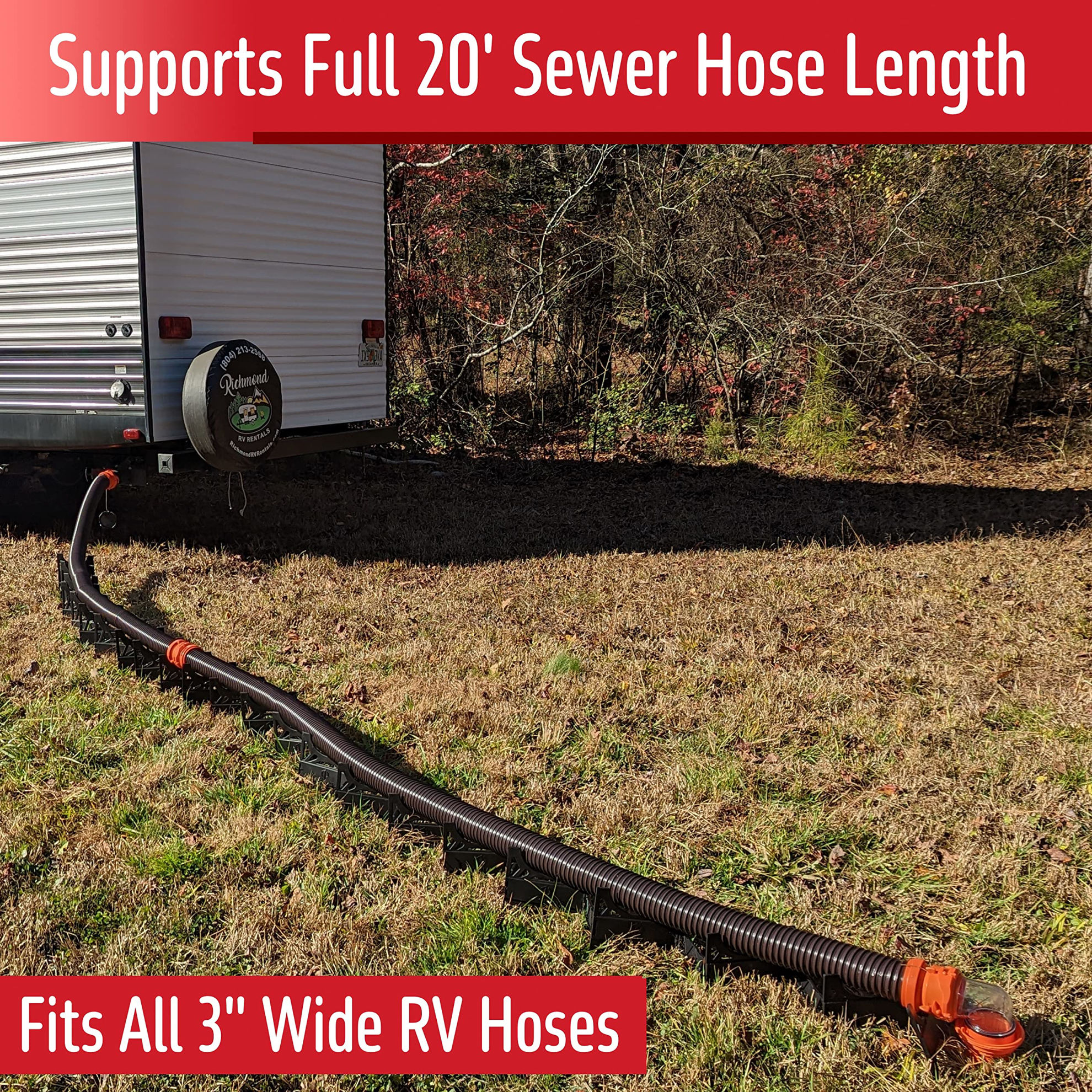 GetUSCart Beech Lane 20 Foot RV Sewer Hose Support, Patent Pending