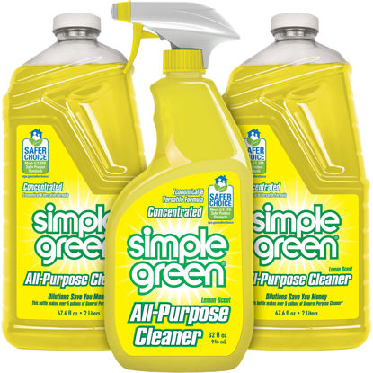 Picture of Simple Green All Purpose Cleaner Spray and Refill, Green, 3 Piece Set, 1 Count (Lemon)