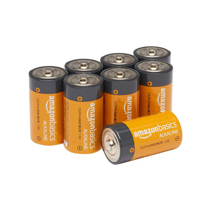 Picture of Amazon Basics 8-Pack C Cell Alkaline All-Purpose Batteries, 1.5 Volt, 5-Year Shelf Life