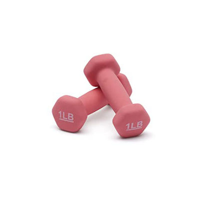 Picture of Amazon Basics Neoprene Coated Dumbbell Hand Weight Set, 1-Pound, Set of 2, Red