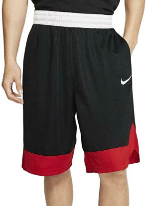 Picture of Nike Men's Dry Icon Short, Black/University Red/(White), XX-Large