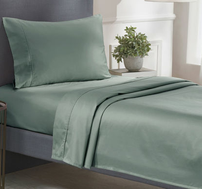 Picture of California Design Den Softest 100% Cotton Sheets, Twin Sheets Set, 3 Pc, 400 Thread Count Sateen, Bedding for Kids, Dorm Rooms & Adults, Deep Pocket Sheets, Cooling Sheets, Twin Bed Sheets(Sage Green)