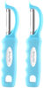 Picture of Spring Chef Premium Swivel Vegetable Peeler, Soft Grip Handle and Ultra Sharp Stainless Steel Blades - Perfect Kitchen Peeler For Veggie, Fruit, Potato, Carrot, Apple - Aqua Sky - Set of 2