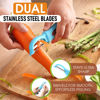 Picture of Spring Chef Premium Swivel Vegetable Peeler, Soft Grip Handle and Ultra Sharp Stainless Steel Blades - Perfect Kitchen Peeler For Veggie, Fruit, Potato, Carrot, Apple - Aqua Sky - Set of 2