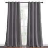 Picture of NICETOWN Bedroom Blackout Long Curtains Panels, 1 Pair, 55 inches by 120 Inch, Grey, Triple Weave Energy Saving Thermal Insulated Solid Grommet Blackout Draperies for Patio