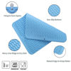 Picture of MicoYang Silicone Dish Drying Mat for Multiple Usage,Easy clean,Eco-friendly,Heat-resistant Silicone Mat for Kitchen Counter or Sink,Refrigerator or drawer liner Light Blue L 16 inches x 12 inches
