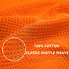 Picture of Homaxy 100% Cotton Waffle Weave Kitchen Dish Towels, Ultra Soft Absorbent Quick Drying Cleaning Towel, 13x28 Inches, 4-Pack, Orange