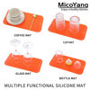 Picture of MicoYang Silicone Dish Drying Mat for Multiple Usage,Easy clean,Eco-friendly,Heat-resistant Silicone Mat for Kitchen Counter,Sink,Bar,Bottle,or Cup Orange S 12 inches x 6 inches