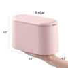 Picture of SUBEKYU Mini Trash Can with Lid,Small Trash Can,Desk Trash Can,Countertop Mini Garbage Cans,Tiny Waste Basket,Pink