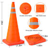 Picture of [4 Pack]28 Inch Collapsible Traffic Safety Cones - Parking Cones with Reflective Collars,Orange Safety Cones for Parking lot，Driveway, Driving Training etc.