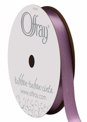 Picture of Berwick Offray 995822 3/8" Wide Single Face Satin Ribbon, Amethyst Purple, 6 Yds