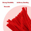 Picture of 100 Pieces Pipe Cleaners Chenille Stem, Solid Color Pipe Cleaners Set for Pipe Cleaners DIY Arts Crafts Decorations, Chenille Stems Pipe Cleaners (Red)