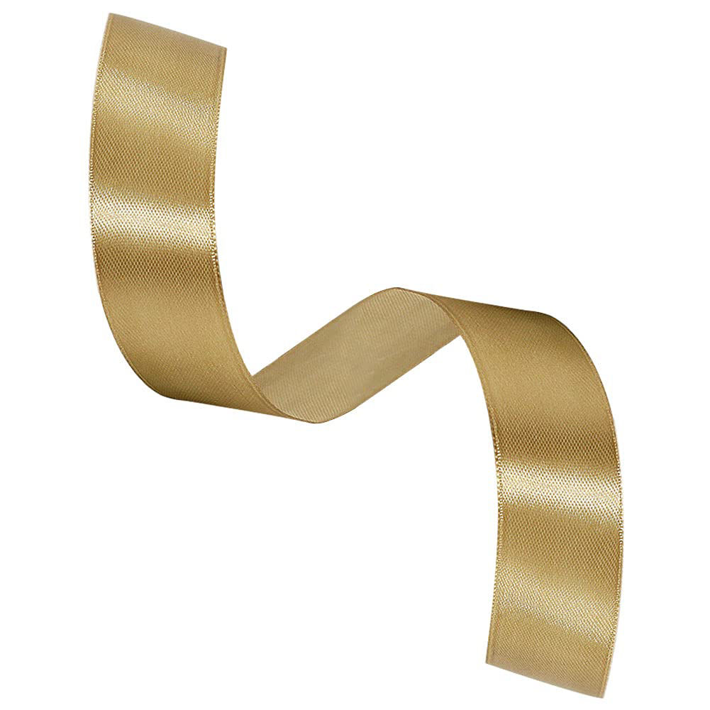 GetUSCart- Solid Color Champagne Gold Satin Ribbon, 3/4 Inches x 25 ...