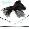 Picture of 100Pcs Leather Necklace Cord with Clasps, Rope Necklace String, Black Necklace Cords for Pendants, 18"Premium Bulk Necklace Chains for Jewelry Making Supplies, 1.5mm Waxed Necklace Bracelet Cord DHOOZ