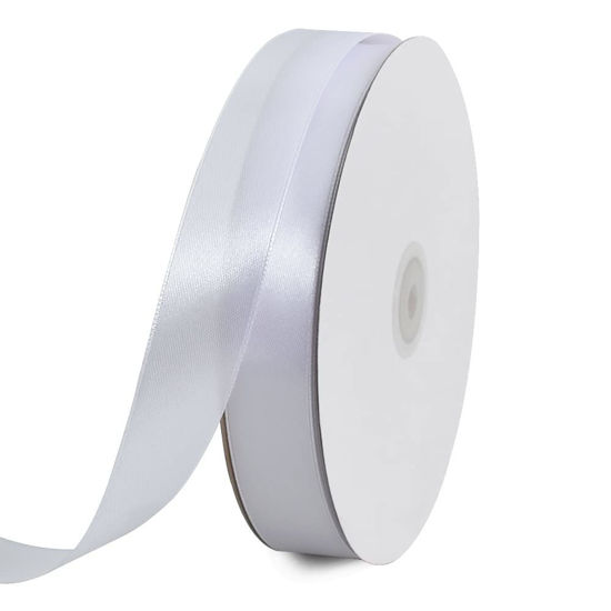 GetUSCart- TONIFUL 1 Inch x 100yds White Satin Ribbon, Thin Solid Color  Satin Ribbon for Gift Wrapping, Crafts, Hair Bows Making, Wedding Party  Decoration, Sewing, Invitation Cards, Floral Bouquets, Christmas